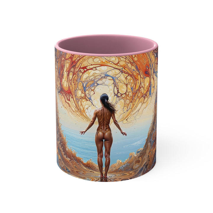 Ethereal Swirls Journey - Accent Coffee Mug - Mug - g(0D·IO) - Pink - 11oz -