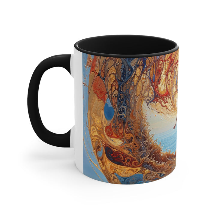 Ethereal Swirls Journey - Accent Coffee Mug - Mug - g(0D·IO) - Pink - 11oz -