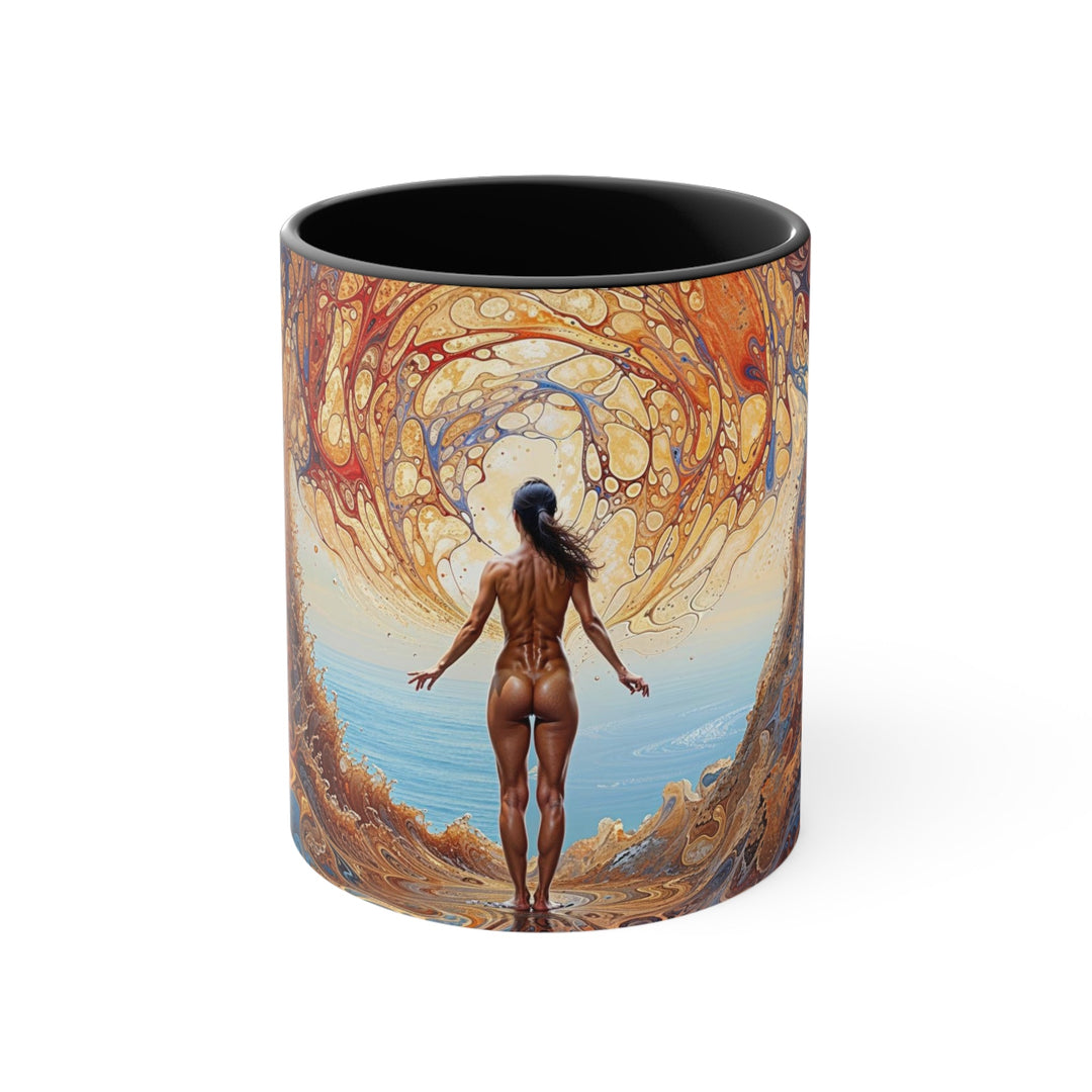 Ethereal Swirls Journey - Accent Coffee Mug - Mug - g(0D·IO) - Black - 11oz -