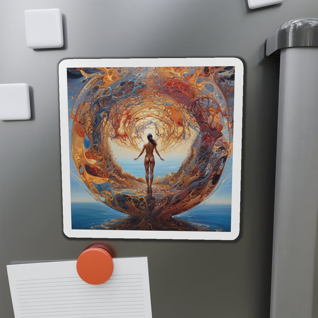 Ethereal Swirls Journey - Die-cut Magnet - Home Decor - g(0D·IO) - 6 × 6" - Die-Cut - 1 pc