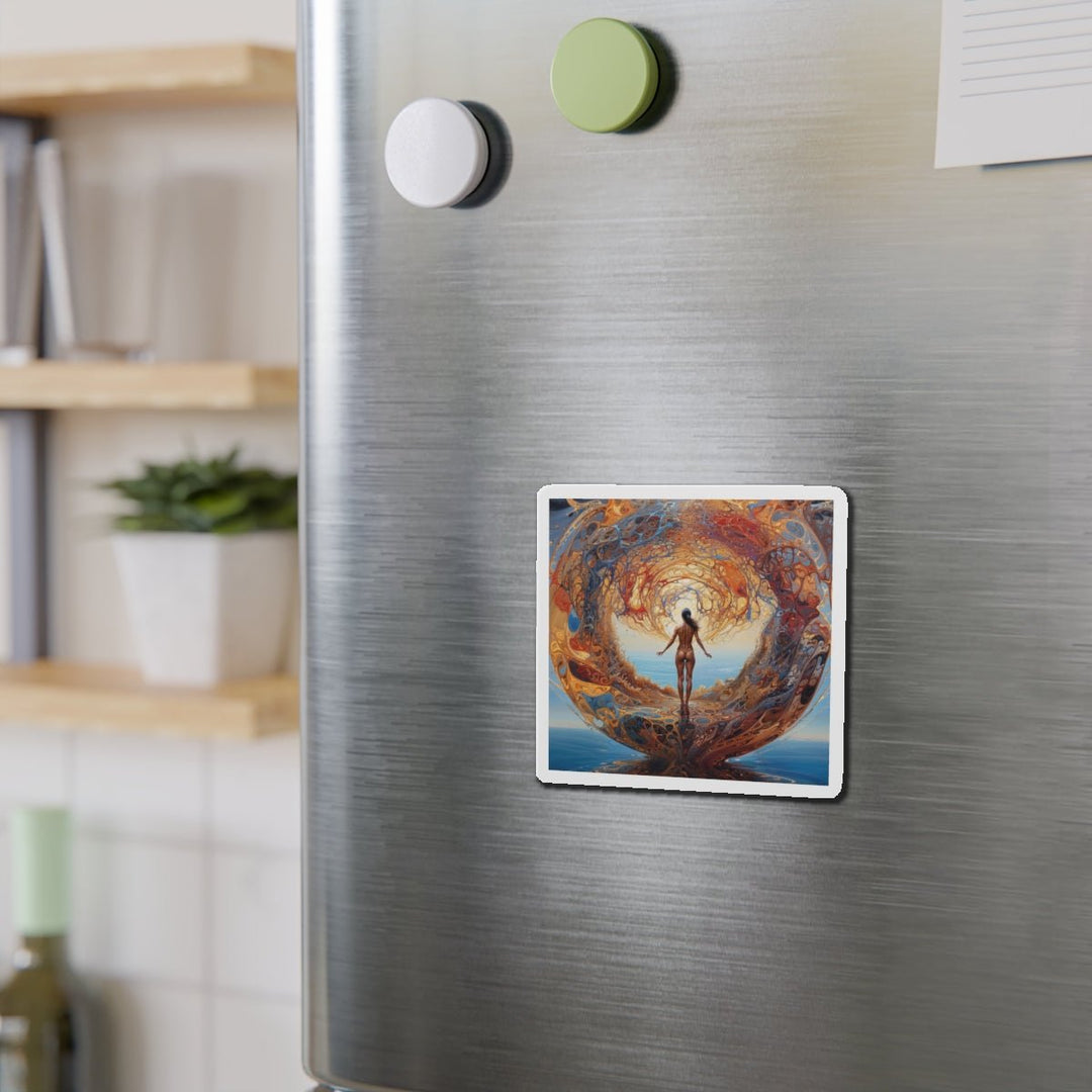 Ethereal Swirls Journey - Die-cut Magnet - Home Decor - g(0D·IO) - 6 × 6" - Die-Cut - 1 pc