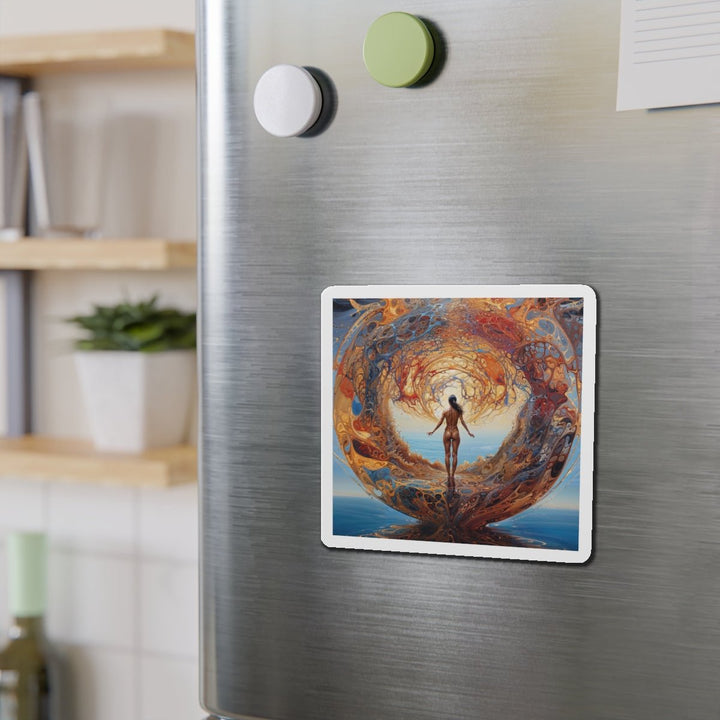 Ethereal Swirls Journey - Die-cut Magnet - Home Decor - g(0D·IO) - 6 × 6" - Die-Cut - 1 pc