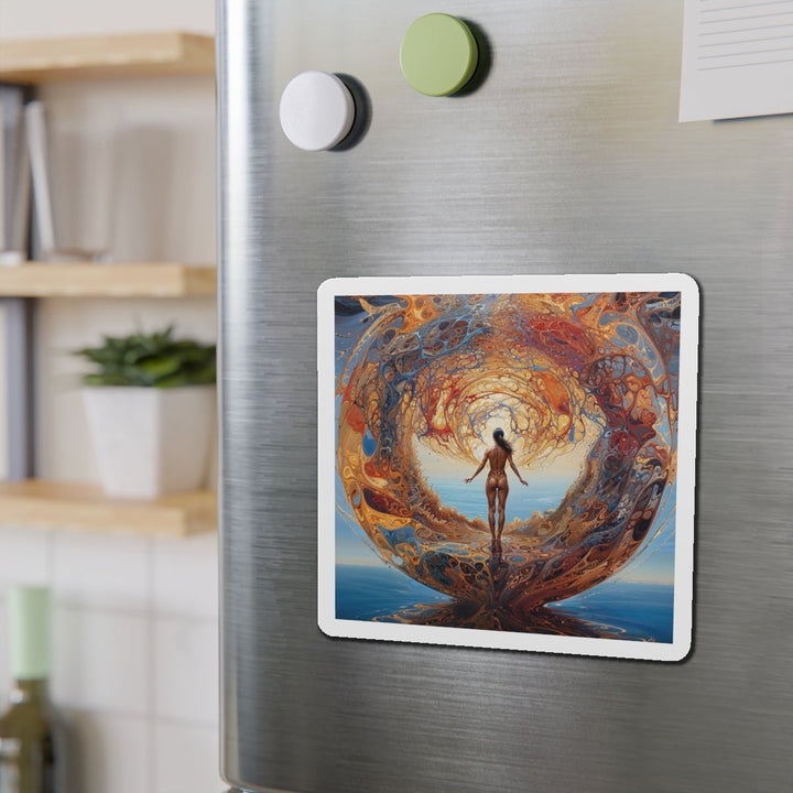 Ethereal Swirls Journey - Die-cut Magnet - Home Decor - g(0D·IO) - 6 × 6" - Die-Cut - 1 pc