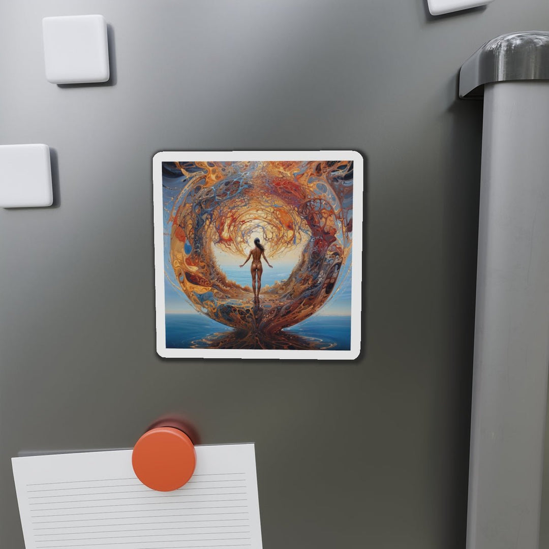 Ethereal Swirls Journey - Die-cut Magnet - Home Decor - g(0D·IO) - 6 × 6" - Die-Cut - 1 pc
