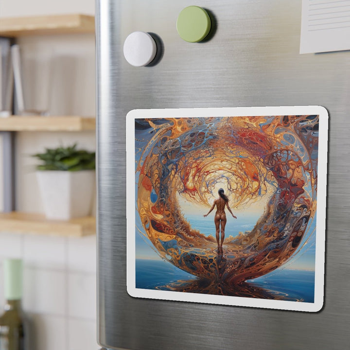 Ethereal Swirls Journey - Die-cut Magnet - Home Decor - g(0D·IO) - 6 × 6" - Die-Cut - 1 pc