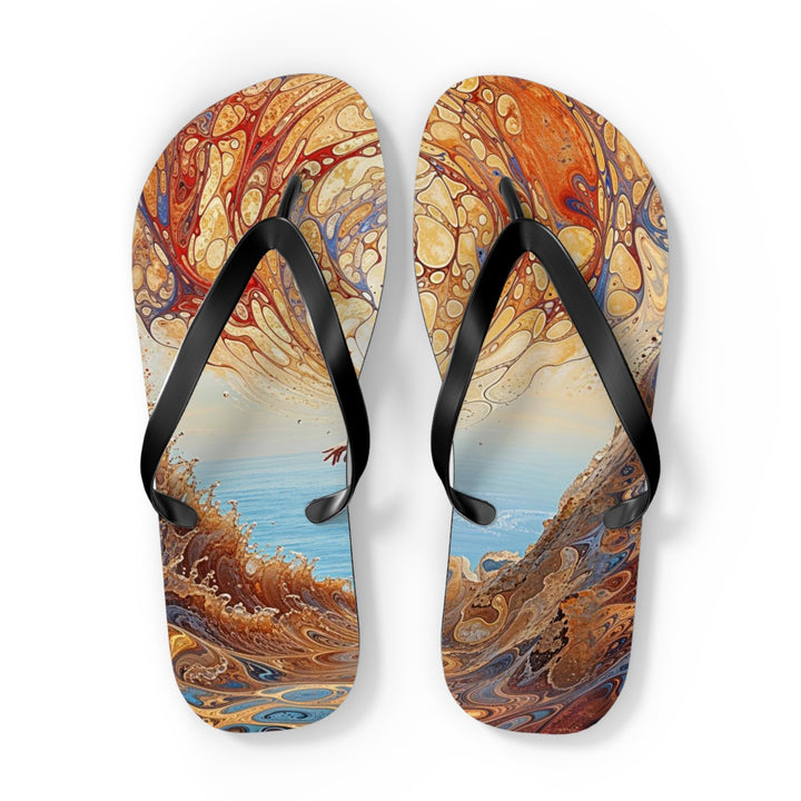 Ethereal Swirls Journey - Flip Flops - Shoes - g(0D·IO) - XL - Black sole -