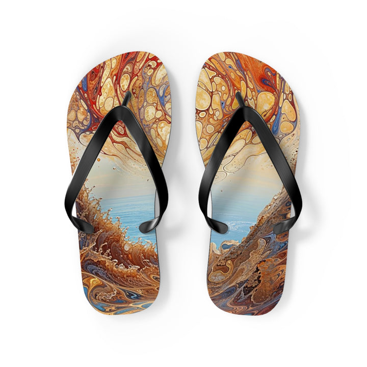 Ethereal Swirls Journey - Flip Flops - Shoes - g(0D·IO) - M - Black sole -