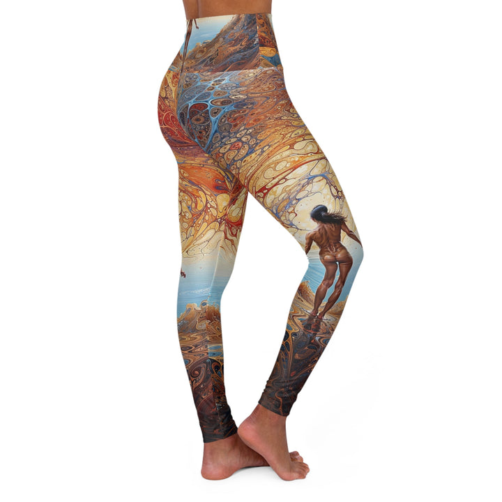 Ethereal Swirls Journey - High Waisted AOP Yoga Leggings - All Over Prints - g(0D·IO) - XS - -