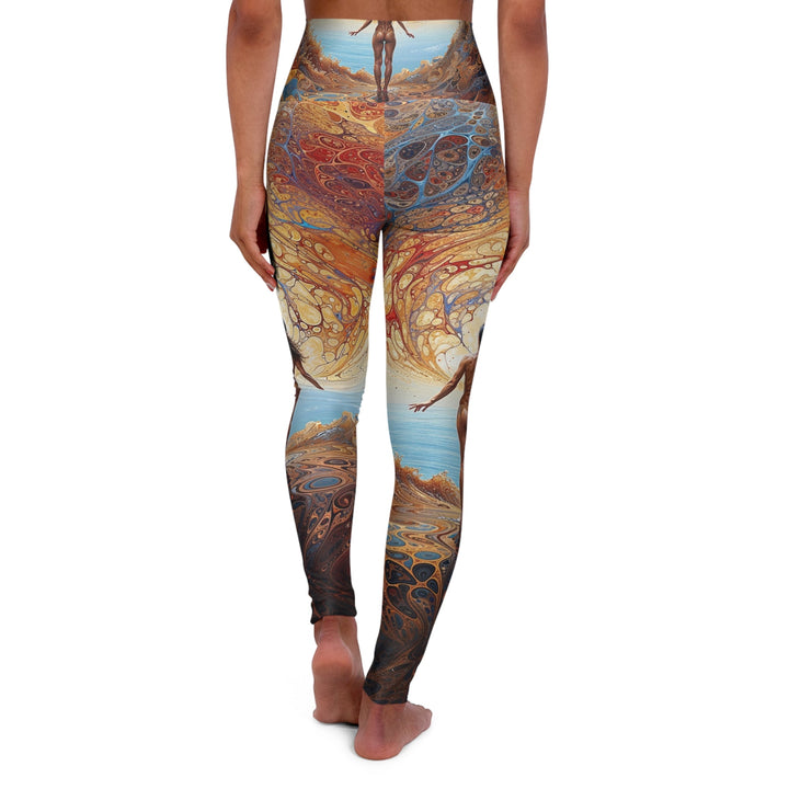 Ethereal Swirls Journey - High Waisted AOP Yoga Leggings - All Over Prints - g(0D·IO) - XS - -