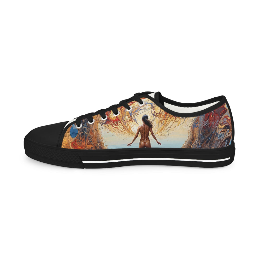 Ethereal Swirls Journey - Men's Lowtop Sneakers - Shoes - g(0D·IO) - US 5 - Black sole -