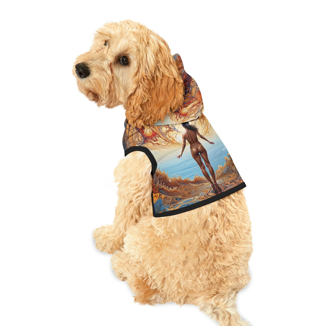 Ethereal Swirls Journey - Pet Hoodie - Pets - g(0D·IO) - XXS - Black Rib -