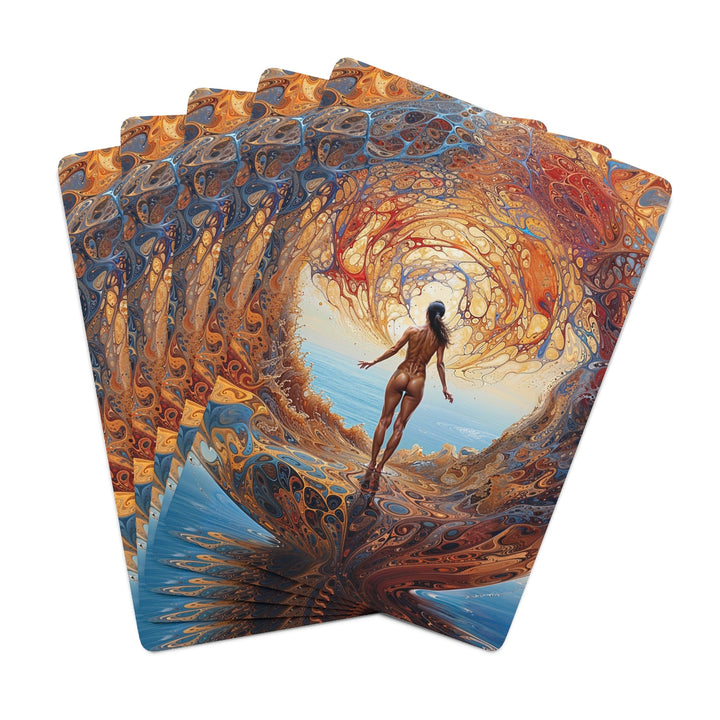 Ethereal Swirls Journey - Poker Cards - Paper products - g(0D·IO) - 2.47" x 3.47" - White - Semi Glossy