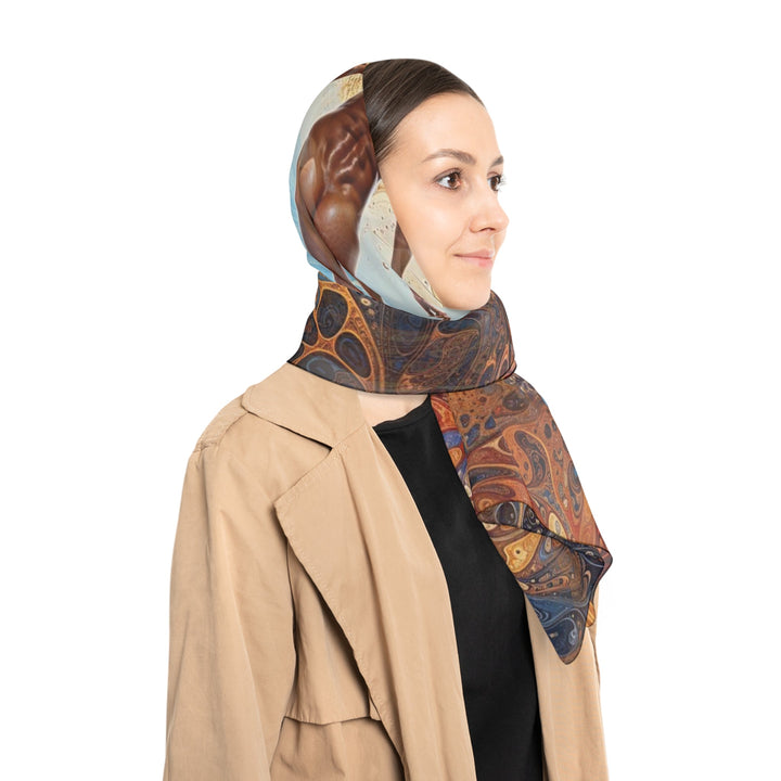 Ethereal Swirls Journey - Poly Scarf - Accessories - g(0D·IO) - Poly chiffon - 50" × 50" -