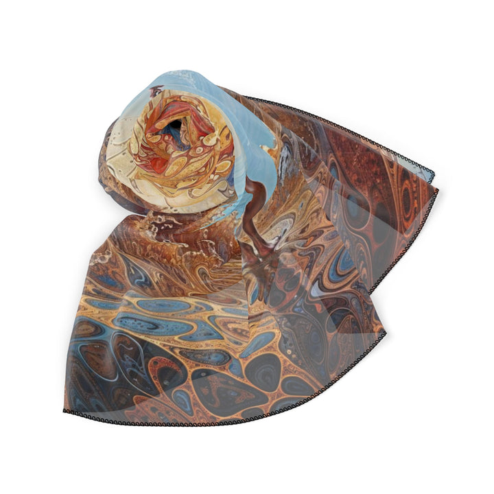 Ethereal Swirls Journey - Poly Scarf - Accessories - g(0D·IO) - Poly chiffon - 50" × 50" -