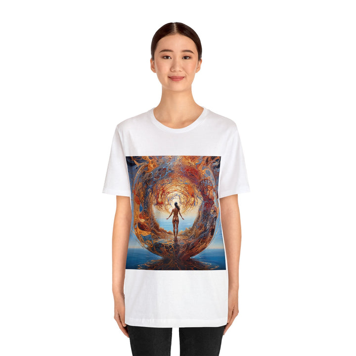 Ethereal Swirls Journey - Unisex Jersey Short Sleeve Tee - T-Shirt - g(0D·IO) - Black - S -