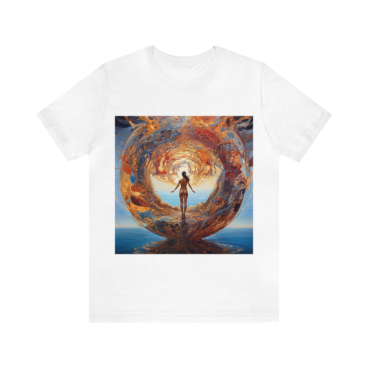 Ethereal Swirls Journey - Unisex Jersey Short Sleeve Tee - T-Shirt - g(0D·IO) - White - S -