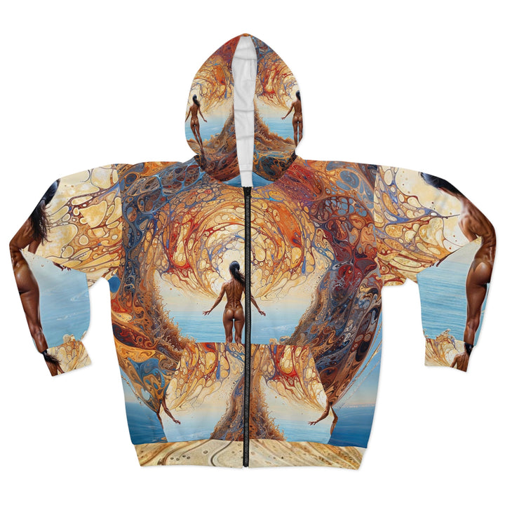 Ethereal Swirls Journey - Unisex Zip Hoodie - All Over Prints - g(0D·IO) - XS - -