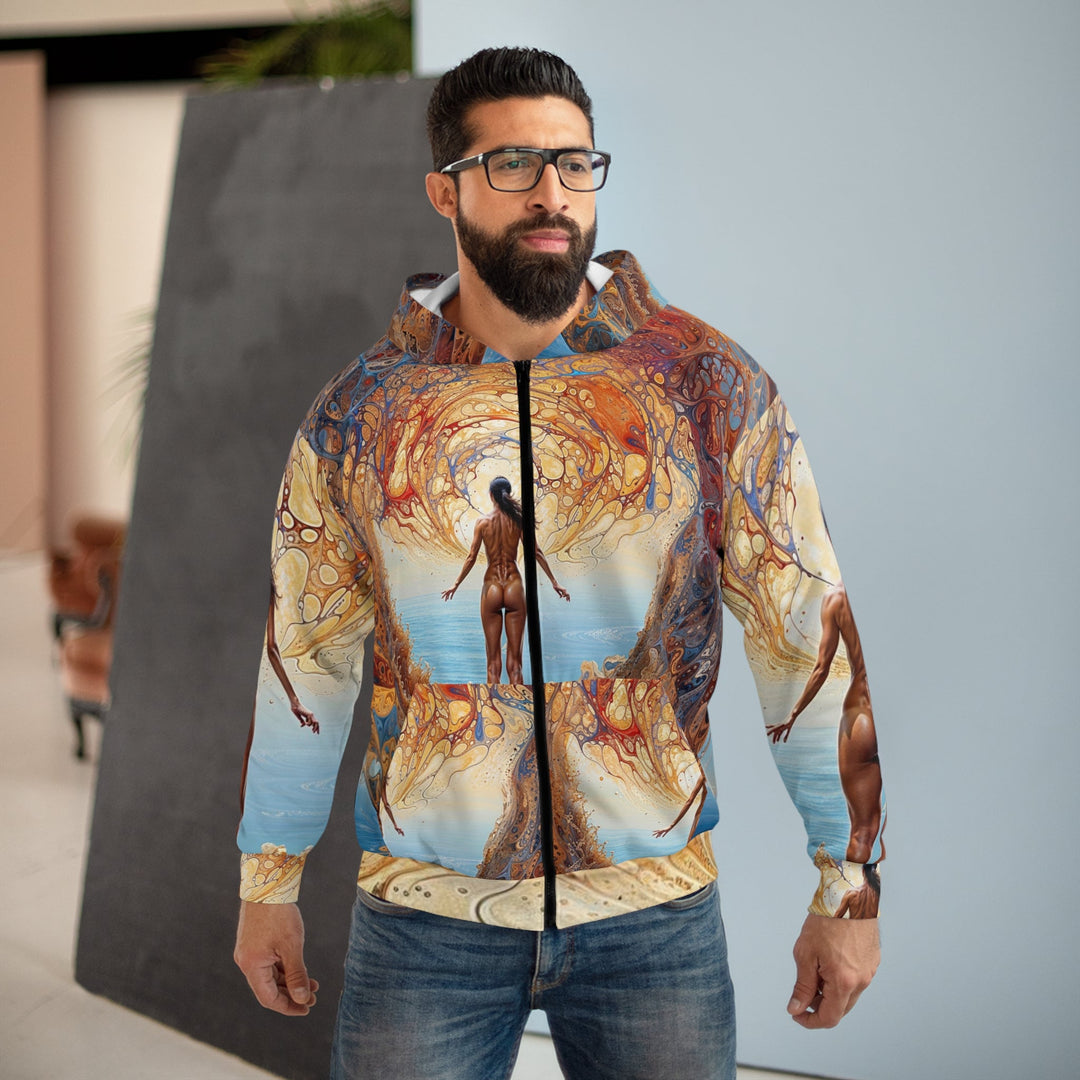 Ethereal Swirls Journey - Unisex Zip Hoodie - All Over Prints - g(0D·IO) - XS - -