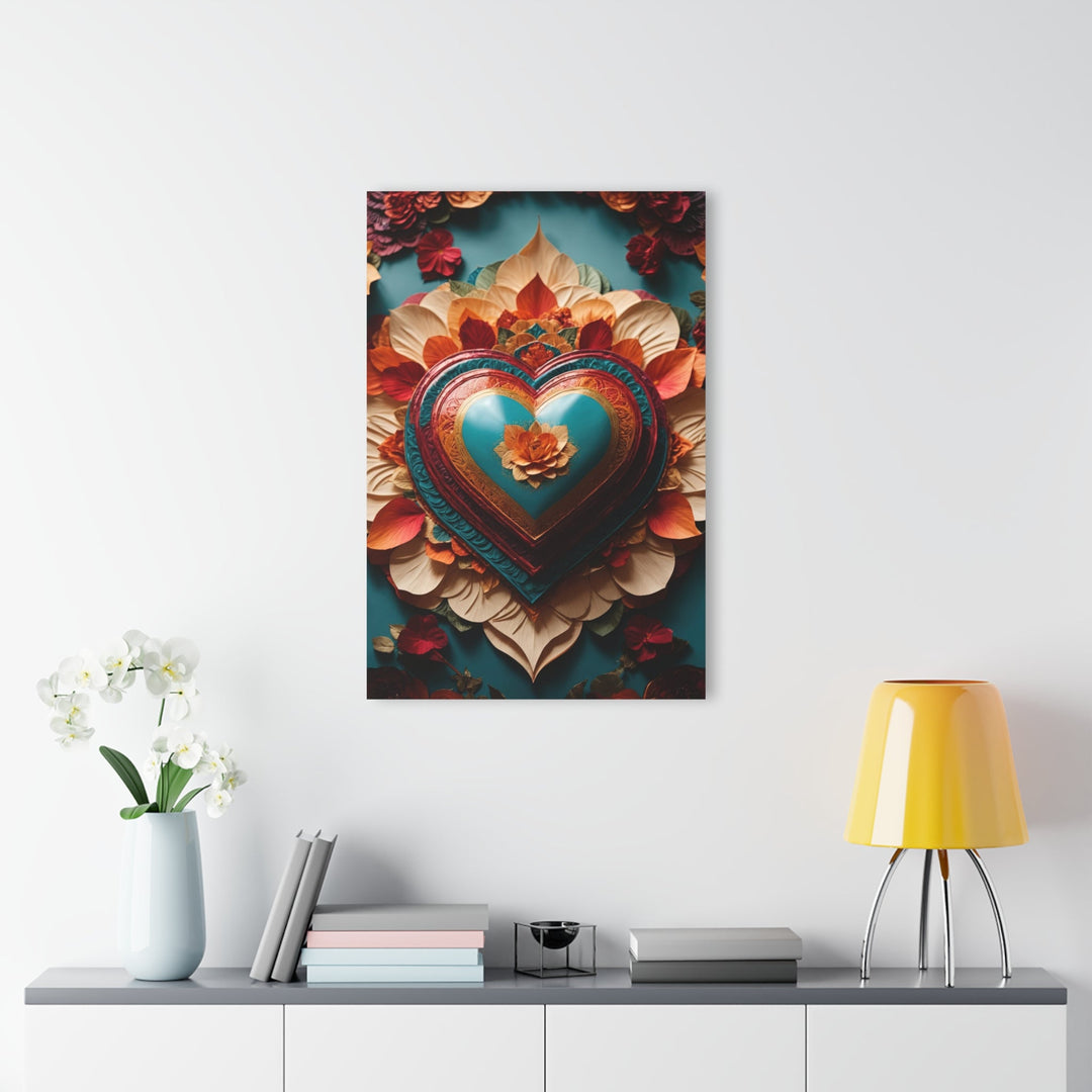 Floral Heart Embrace - Acrylic Prints (French Cleat Hanging) - Home Decor - g(0D·IO) - 24" x 36" (Vertical) - 0.25'' -