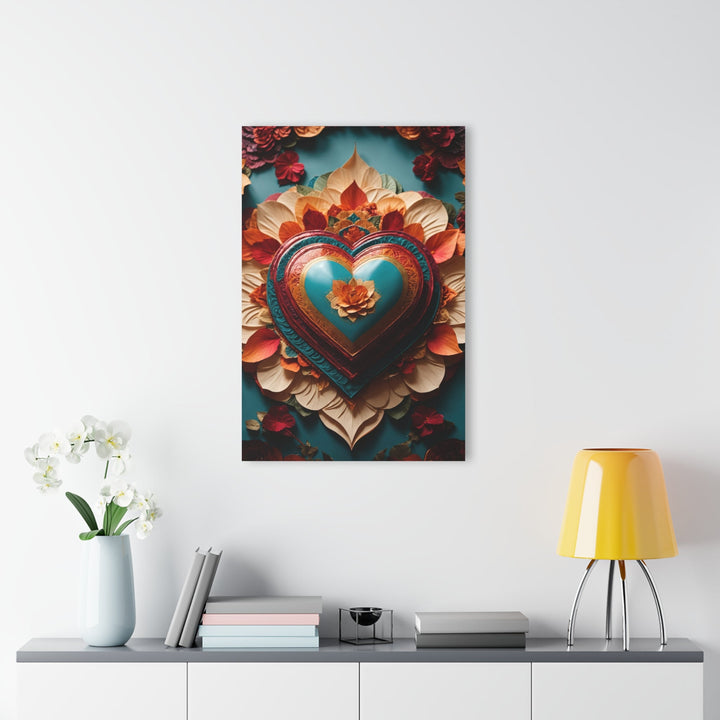 Floral Heart Embrace - Acrylic Prints (French Cleat Hanging) - Home Decor - g(0D·IO) - 24" x 36" (Vertical) - 0.25'' -
