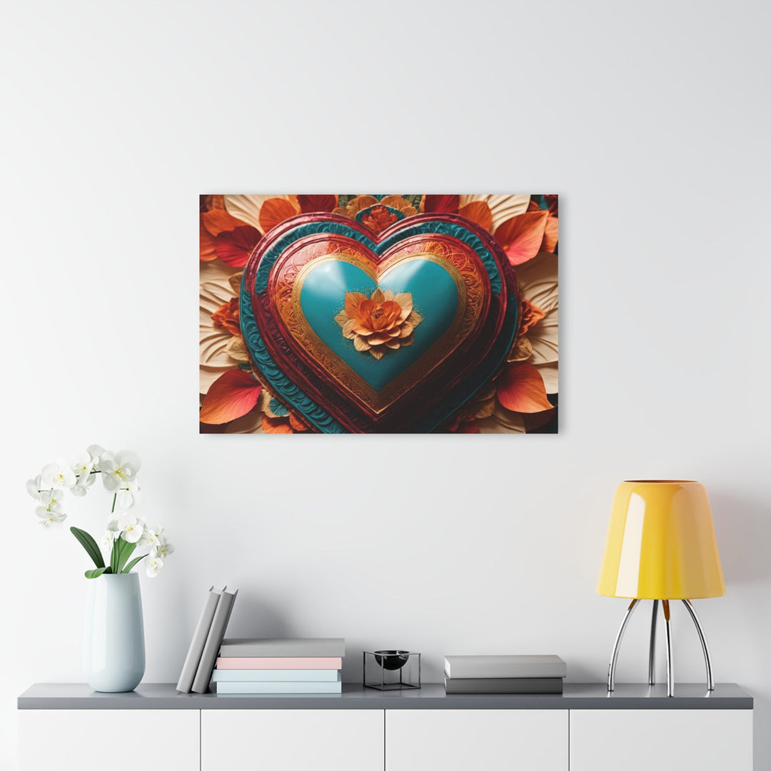Floral Heart Embrace - Acrylic Prints (French Cleat Hanging) - Home Decor - g(0D·IO) - 24" x 36" (Vertical) - 0.25'' -