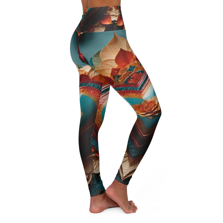 Floral Heart Embrace - High Waisted AOP Yoga Leggings - All Over Prints - g(0D·IO) - XS - -