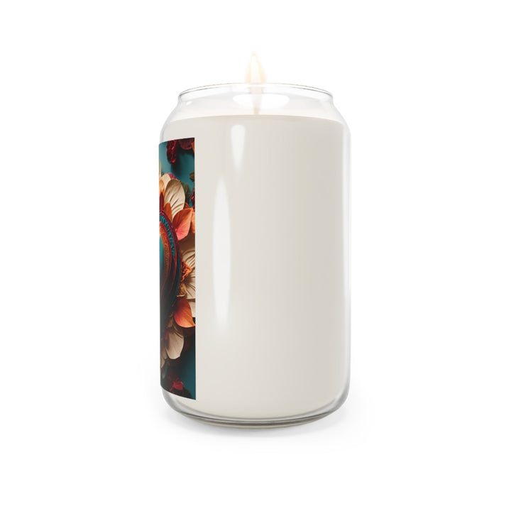 Floral Heart Embrace - Scented Candle - Home Decor - g(0D·IO) - Vanilla Bean - 13.75oz -