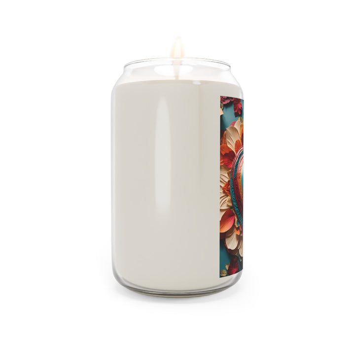 Floral Heart Embrace - Scented Candle - Home Decor - g(0D·IO) - Vanilla Bean - 13.75oz -