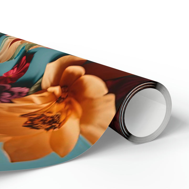 Floral Heart Embrace - Wrapping Paper - Home Decor - g(0D·IO) - 30'' x 72'' - Matte -