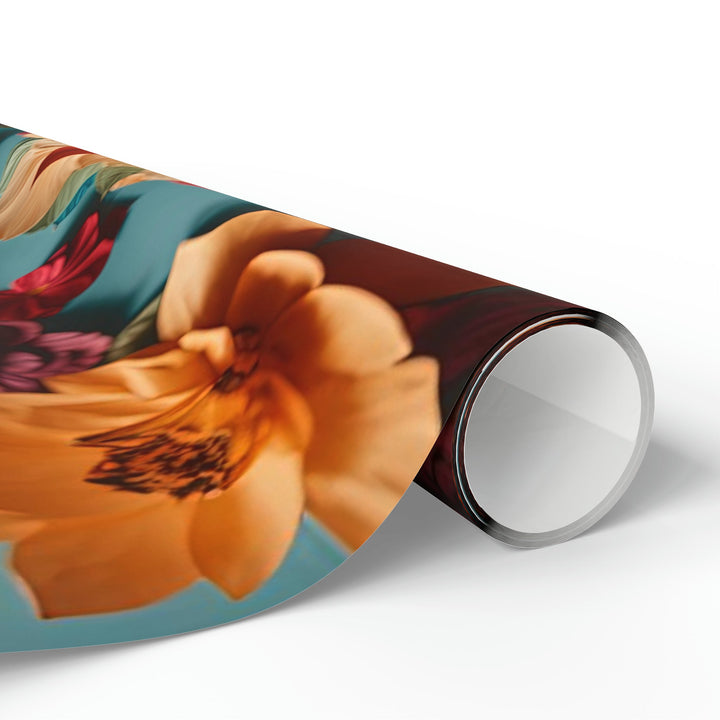 Floral Heart Embrace - Wrapping Paper - Home Decor - g(0D·IO) - 30'' x 72'' - Matte -