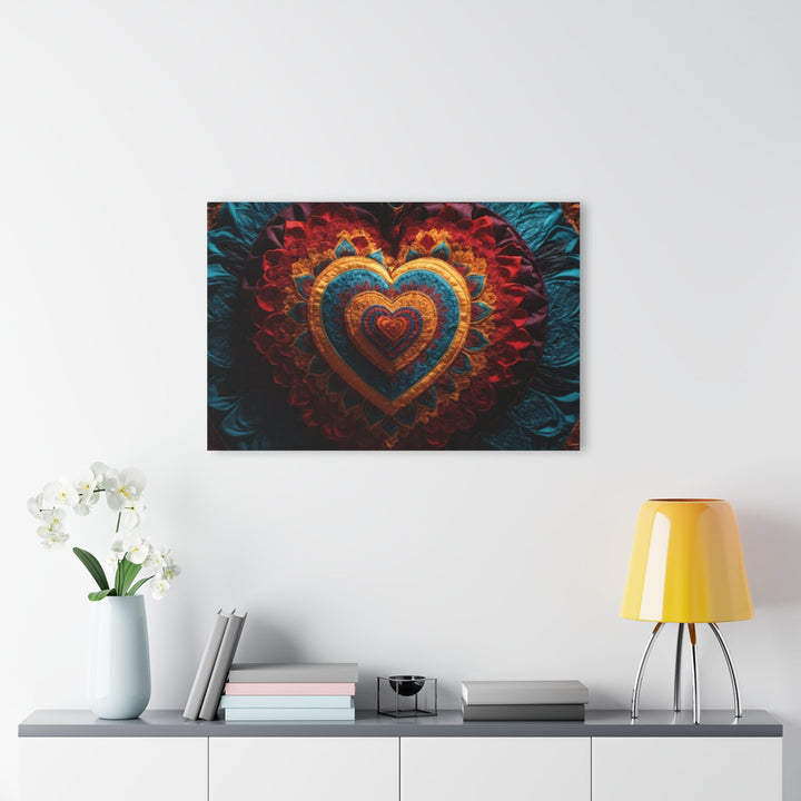 Floral Heart Tapestry - Acrylic Prints (French Cleat Hanging) - Home Decor - g(0D·IO) - 24" x 36" (Vertical) - 0.25'' -