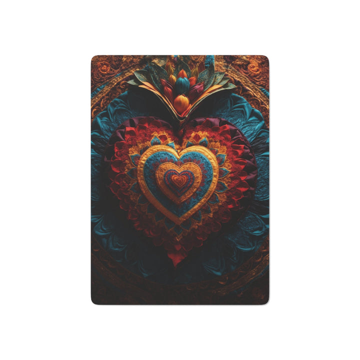 Floral Heart Tapestry - Poker Cards - Paper products - g(0D·IO) - 2.47" x 3.47" - White - Semi Glossy