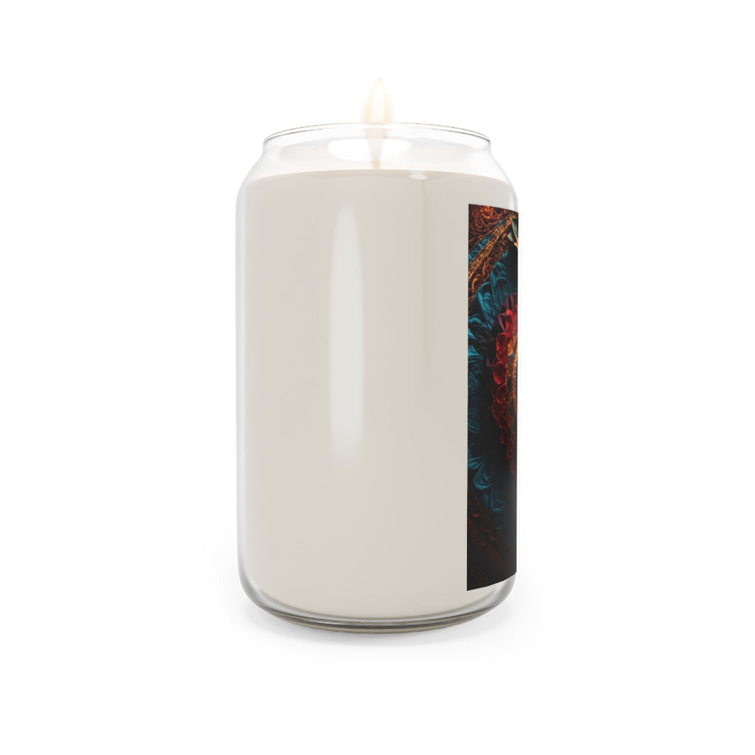 Floral Heart Tapestry - Scented Candle - Home Decor - g(0D·IO) - Vanilla Bean - 13.75oz -