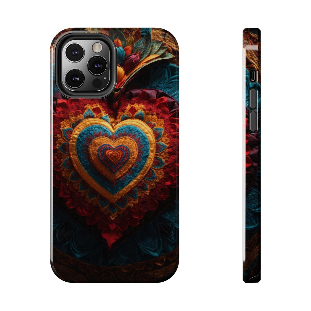 Floral Heart Tapestry - Tough Phone Case - Phone Case - g(0D·IO) - iPhone 12 Pro - -