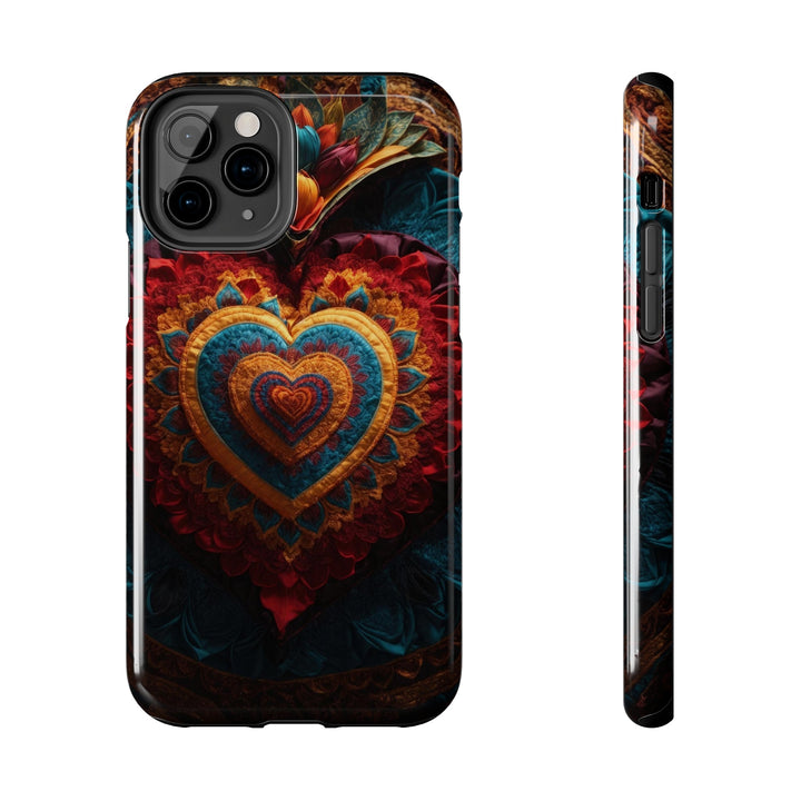 Floral Heart Tapestry - Tough Phone Case - Phone Case - g(0D·IO) - iPhone 11 Pro - -