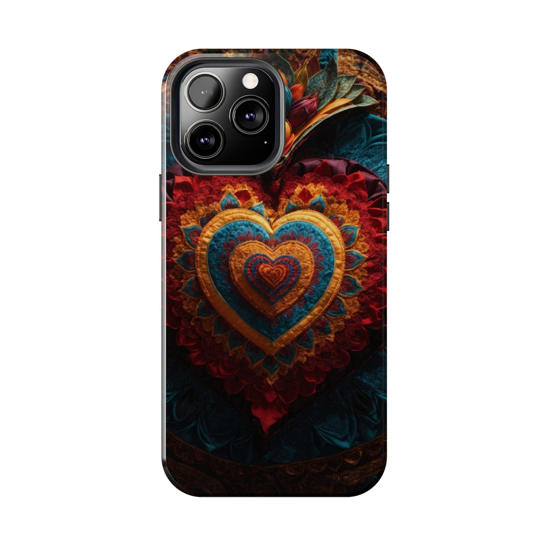 Floral Heart Tapestry - Tough Phone Case - Phone Case - g(0D·IO) - iPhone 13 Mini - -