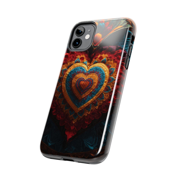 Floral Heart Tapestry - Tough Phone Case - Phone Case - g(0D·IO) - iPhone 13 Mini - -