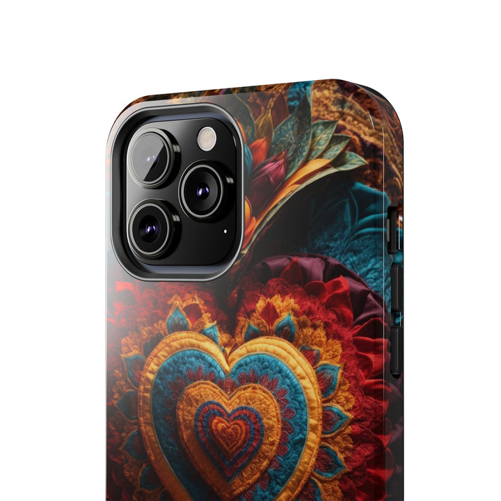 Floral Heart Tapestry - Tough Phone Case - Phone Case - g(0D·IO) - iPhone 13 Mini - -