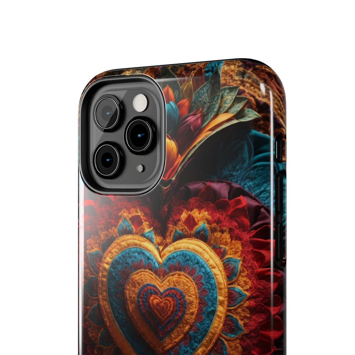 Floral Heart Tapestry - Tough Phone Case - Phone Case - g(0D·IO) - iPhone 13 Mini - -