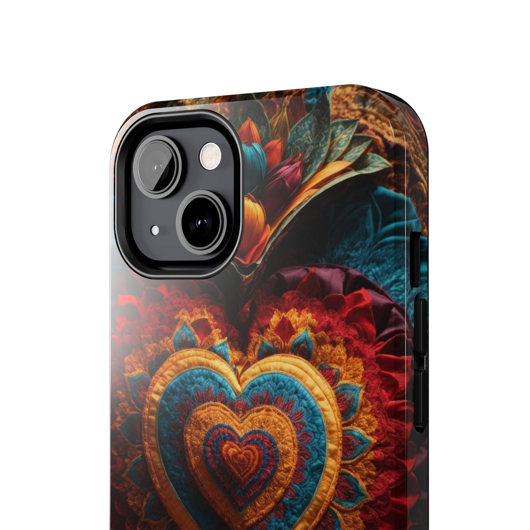 Floral Heart Tapestry - Tough Phone Case - Phone Case - g(0D·IO) - iPhone 13 Mini - -