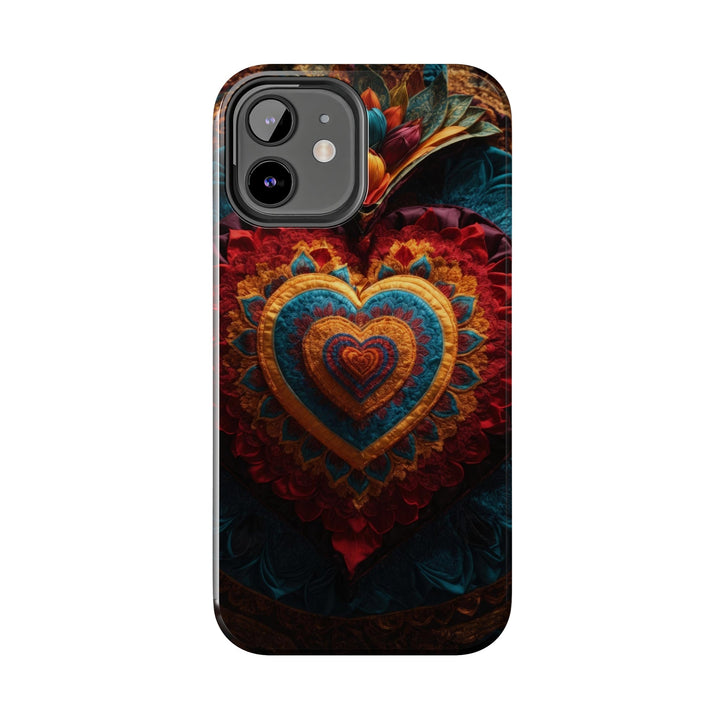 Floral Heart Tapestry - Tough Phone Case - Phone Case - g(0D·IO) - iPhone 13 Mini - -