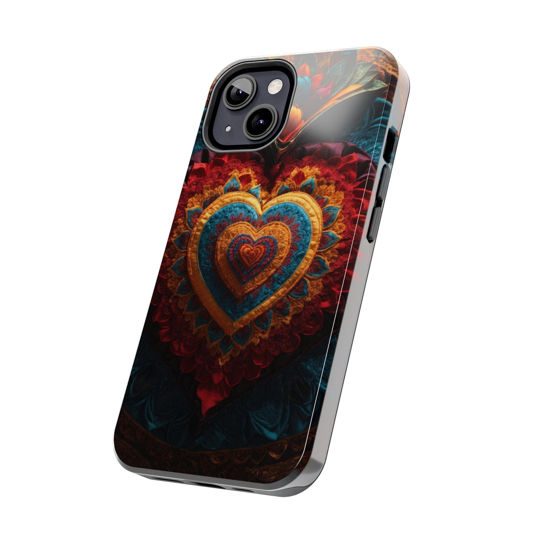 Floral Heart Tapestry - Tough Phone Case - Phone Case - g(0D·IO) - iPhone 13 Mini - -