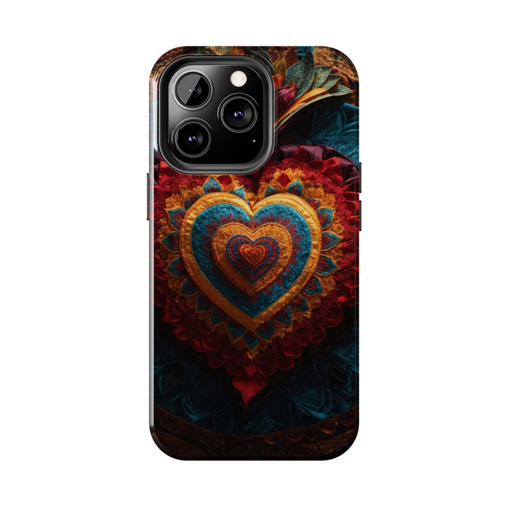 Floral Heart Tapestry - Tough Phone Case - Phone Case - g(0D·IO) - iPhone 13 Mini - -