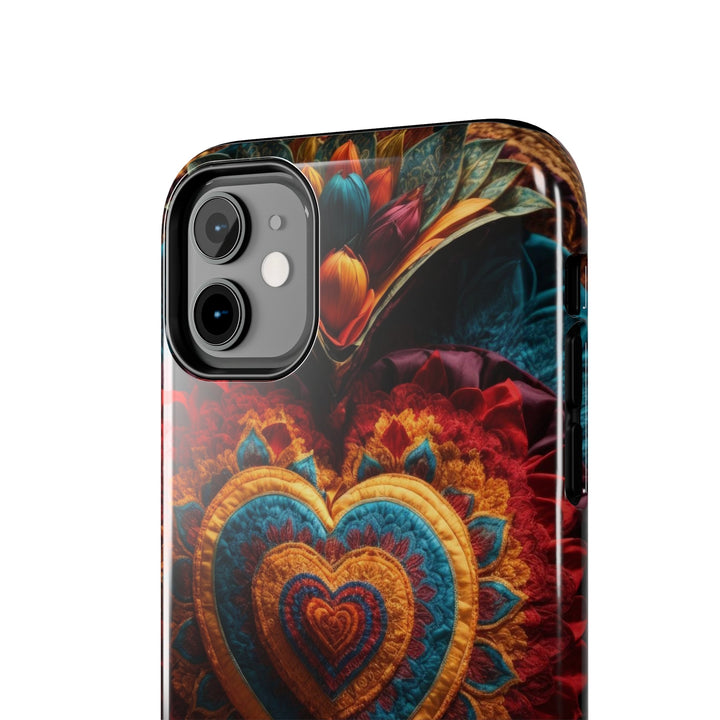 Floral Heart Tapestry - Tough Phone Case - Phone Case - g(0D·IO) - iPhone 13 Mini - -