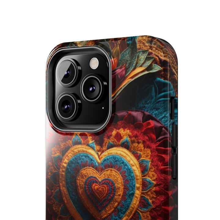 Floral Heart Tapestry - Tough Phone Case - Phone Case - g(0D·IO) - iPhone 13 Mini - -