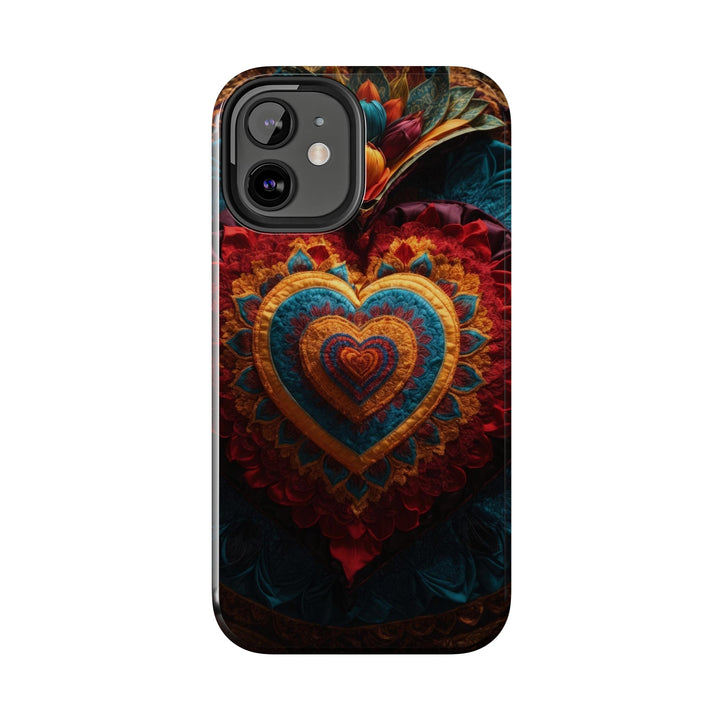 Floral Heart Tapestry - Tough Phone Case - Phone Case - g(0D·IO) - iPhone 13 Mini - -