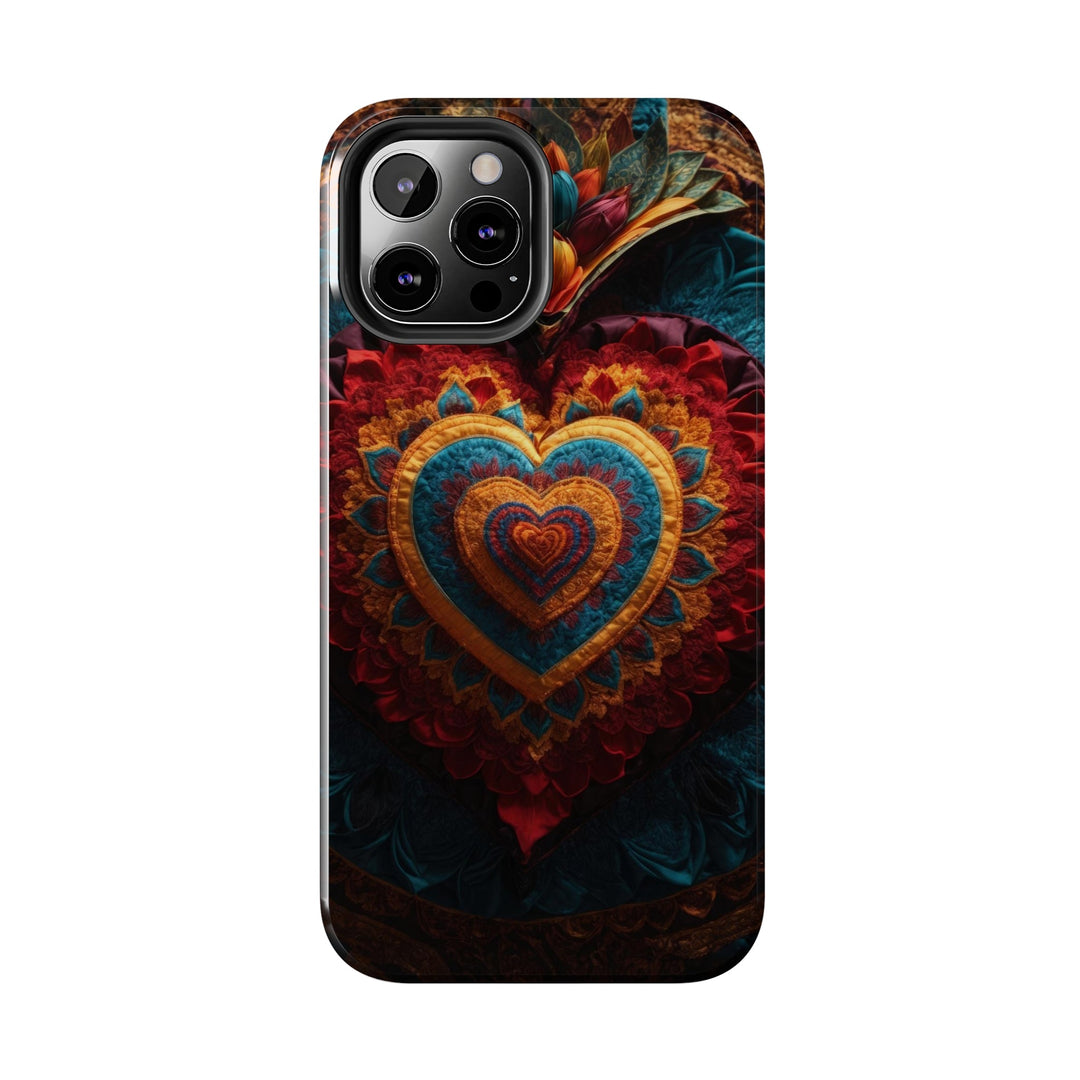 Floral Heart Tapestry - Tough Phone Case - Phone Case - g(0D·IO) - iPhone 13 Mini - -