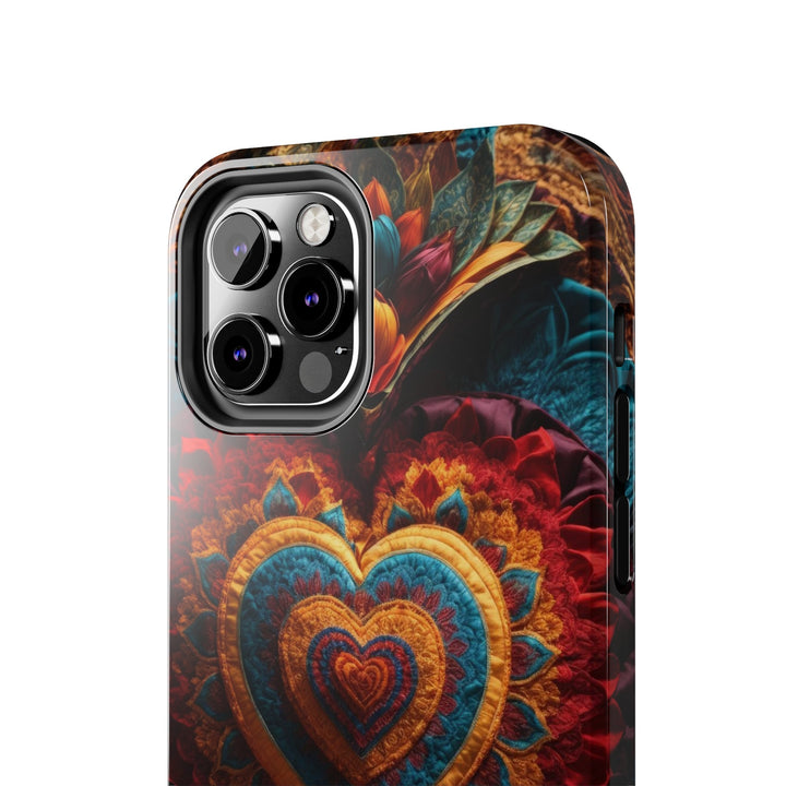 Floral Heart Tapestry - Tough Phone Case - Phone Case - g(0D·IO) - iPhone 13 Mini - -