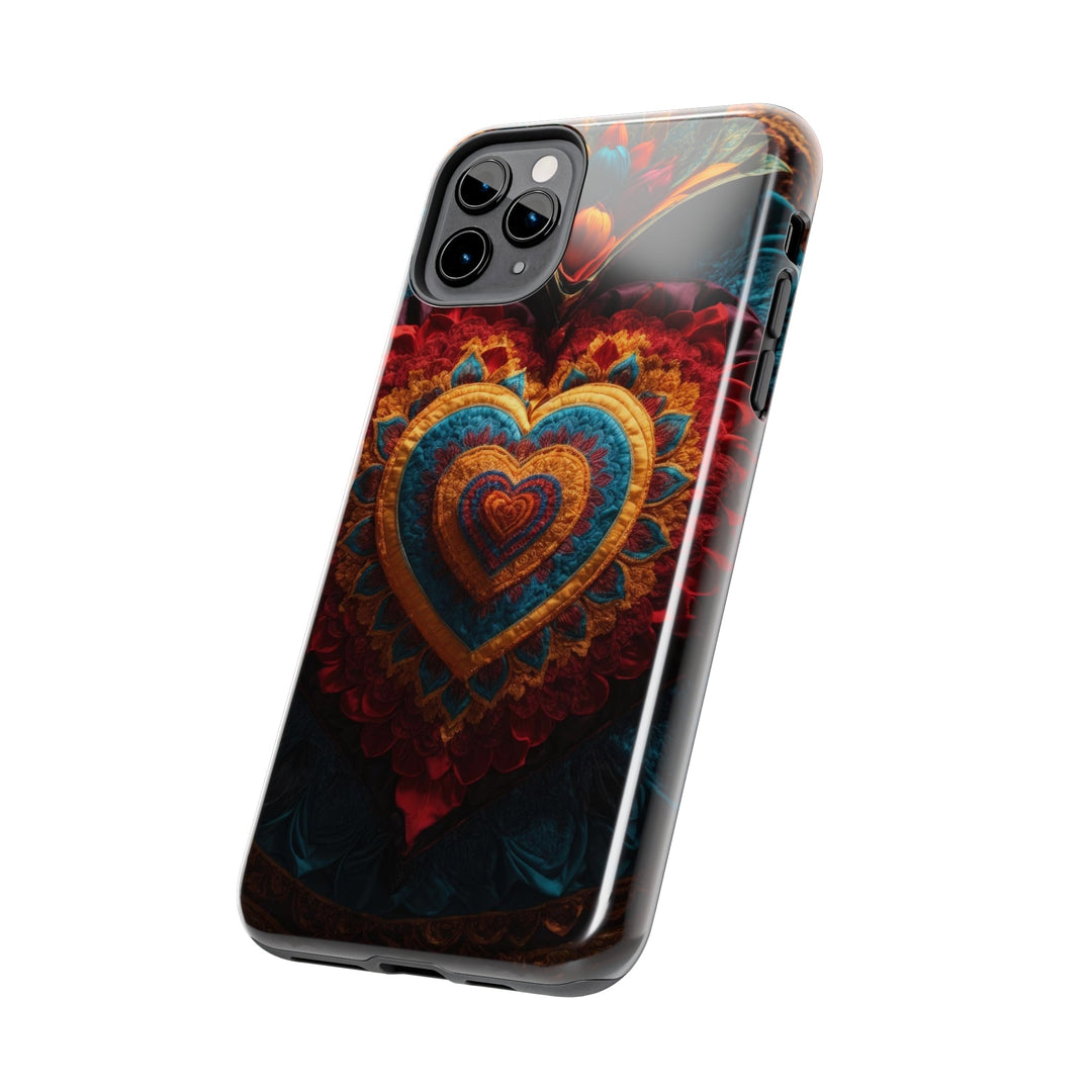 Floral Heart Tapestry - Tough Phone Case - Phone Case - g(0D·IO) - iPhone 13 Mini - -