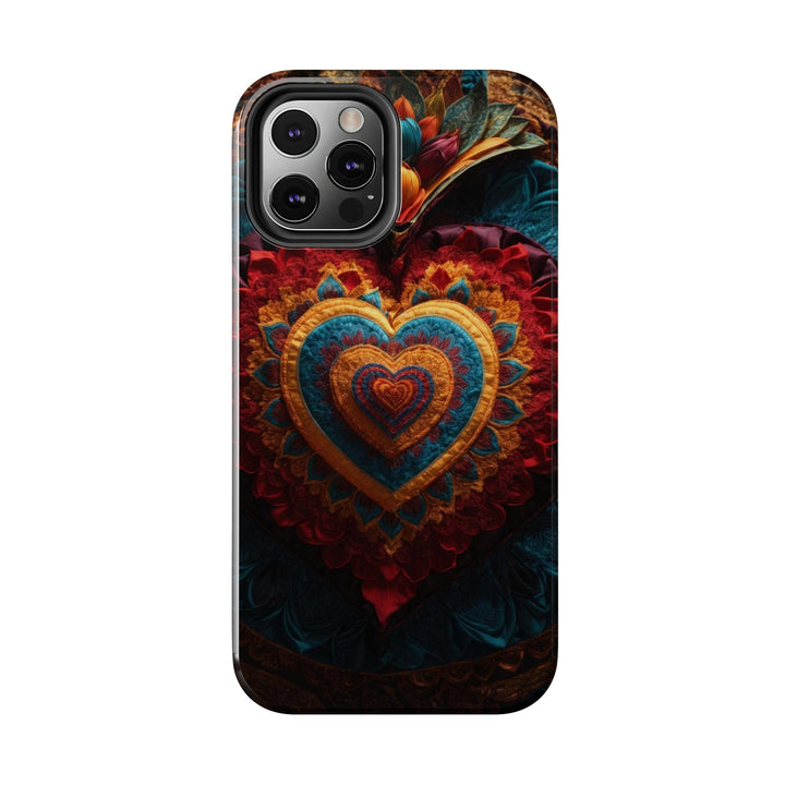 Floral Heart Tapestry - Tough Phone Case - Phone Case - g(0D·IO) - iPhone 13 Mini - -